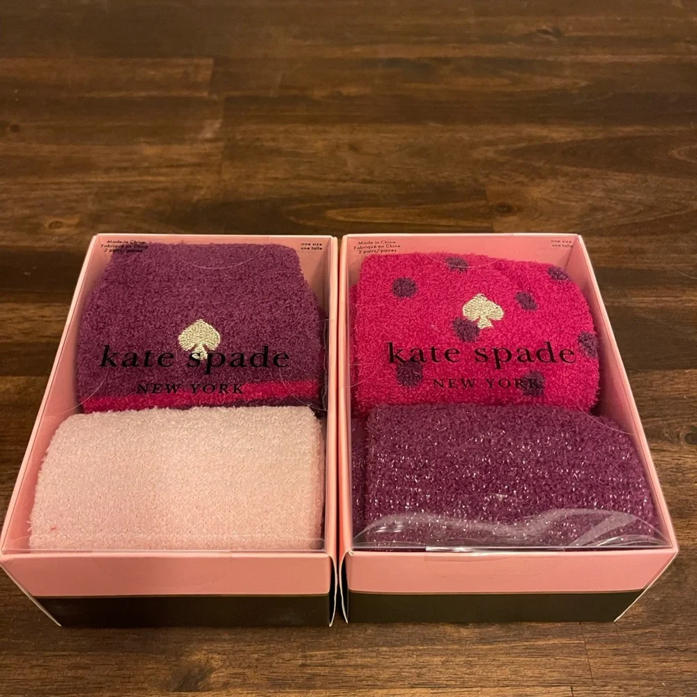 Kate Spade new‎ 4 pair cozy long socks in boxes